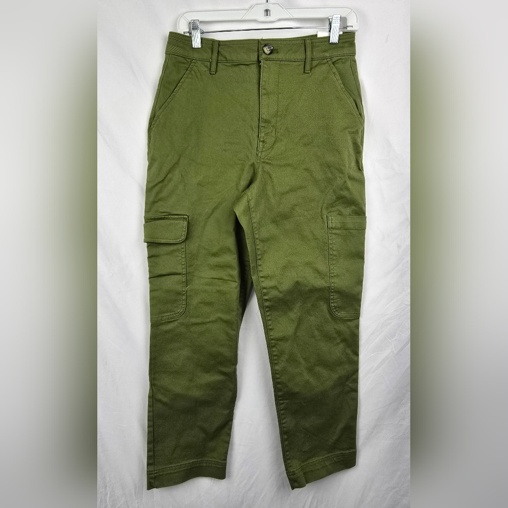 Free Assembly Women's Green Cargo Y2K Pants sz 8 NWT